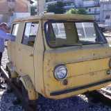 Una draisina Fiat 500 in funzione fino agli anni 60 e recuperata di recente a Gravina in Puglia: si tratta di una piccola vettura usata per il trasporto del personale delle Ferrovie dello Stato